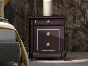 PRESTIGE 2 - Wooden bedside table with drawers by CASA +39 - view 2